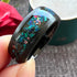 Men's 8mm Black Tungsten Celestial Galaxy Crushed Opal Comfort-Fit Wedding Band