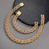 2-Pc ICED OUT Tiger Head 14K Gold Plated CZ Wide 'H' Shape Cuban Chain Necklace