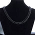 2 Pcs Men Women FULLY ICED Black Rhodium Plated Cubic Zirconia Necklace & Bracelet
