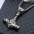 Norse Runes Viking Thor Hammer/Wolf Axe/Wing Cross Sword Amulet Pendant Necklace