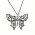 Exaggerated Boho Vintage Hollow Enameled Turquoise Butterfly Pendant Necklace