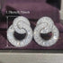 Elegant 18K White Gold-Plated Cubic Zirconia Baguette Women Earrings