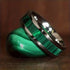 Men 8mm Tungsten Beveled Edge Comfort-Fit Fabricated Malachite Inlay Wedding Band