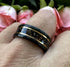 Men's 8mm Tungsten Dinosaur Bone & Meteorite Hammered Comfort-Fit Wedding Band