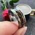 Men's 8mm Tungsten Dinosaur Bone & Meteorite Hammered Comfort-Fit Wedding Band
