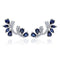 Stunning Cubic Zirconia Blue Sapphire 14K White Gold Plated Earrings for Women