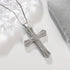 Iced Out Bling 14K Gold Plated Cubic Zirconia Blessed Cross Pendant Necklace