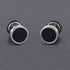2 Pairs Of 316L Surgical Steel Punk Black & Silver Men Women Barbell Earrings