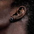 316L Surgical-Steel Greek Pattern Black Hypoallergenic Men & Women Stud Earrings