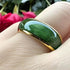 Men's 8mm Titanium Green Dyed Elder Wood Inlay Comfort-Fit Polished Wedding Band