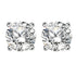 Brilliant Cut 18K White Gold Plated Cubic Zirconia Men Women Solitaire Earrings