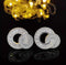 Elegant 18K White Gold-Plated Cubic Zirconia Baguette Women Earrings