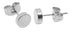 3Pairs 316L Surgical-Steel Flat Round Black Silver Gold Men Women Stud Earrings