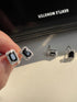 Baguette Cut 14K White Gold Plated Black Cubic Zirconia Men Women Stud Earrings