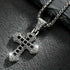 Men's Exquisite Iced Micro Pave 14K Gold Plated CZ Nail Cross Pendant Necklace
