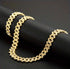 2-Pc Men FULLY ICED Thick 14K Gold Plated CZ Miami Cuban Link Necklace+Bracelet