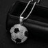 Fully Iced Soccer Jersey Number10 Titanium CZ Hip Hop Bling Pendant Necklace
