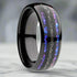 Men's 8mm Gunmetal Tungsten Nebula Meteorite Inspired Comfort-Fit Wedding Band