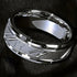 Avant-Garde Comfort-Fit Brushed Custom Cut Groove 8mm Tungsten Wedding Band
