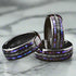 Men's 8mm Gunmetal Tungsten Nebula Meteorite Inspired Comfort-Fit Wedding Band