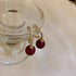 Stunning Red Pearl Drop 14K Gold-Plated Cubic Zirconia Women Earrings