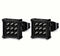 Black Square Titanium Steel Iced Out Cubic Zirconia Stud Earrings For Men Women