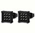 Black Square Titanium Steel Iced Out Cubic Zirconia Stud Earrings For Men Women
