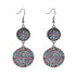Silver Round Charming Multicolor Dangle Earrings