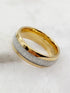 Men's 8mm Titanium Meteorite Inlay Comfort-Fit Polished Engagement Wedding Band