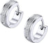 316L Surgical Steel Classic Frosted Men Women Hypoallergenic Huggie Hoop Earring
