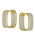 Exquisite Micro Pave 18K Gold Plated Cubic Zirconia Huggie Women Earrings