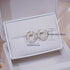 Stunning 14K Gold Plated Baguette Round AAA Cubic Zirconia Women Stud Earrings