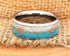 Men's 8mm Tungsten Cupid's Arrow Turquoise Meteorite Inspired Comfort-Fit Band