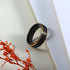 Men's 8mm Tungsten Comfort-Fit Black & 18K Gold Trim Engagement Wedding Band