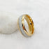 Men's 8mm Titanium Meteorite Inlay Comfort-Fit Polished Engagement Wedding Band