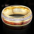 Men's 8mm Tungsten Ring Koa Wood & Meteorite Inspired Comfort-Fit Wedding Band