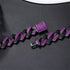 2Pcs FULLY ICED Gun Black Rhodium Plated CZ Cuban Link Hip Hop Necklace+Bracelet