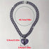 ICED OUT Broken Heart Rhodium Plated Purple Cubic Zirconia Cuban Chain Necklace