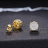 Exquisite Gold Paved Shiny Cubic Zirconia Stud Earring For Men & Women