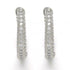 14K White Gold Plated Micro Pave Cubic Zirconia Men & Women Huggie Hoop Earrings