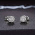 2Pair Exquisite Micro Pave 14K Gold Plated Cubic Zirconia Men Women Stud Earring