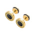 2Pairs 316L Surgical Steel Gold Silver Greek Key Pattern Men Women Stud Earrings