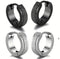 316L Surgical Steel Classic Frosted Men Women Hypoallergenic Huggie Hoop Earring