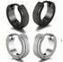 316L Surgical Steel Classic Frosted Men Women Hypoallergenic Huggie Hoop Earring