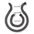 2 Pc FULLY ICED Black Rhodium Plated Cubic Zirconia Necklace & Bracelet