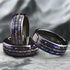 Men's 8mm Gunmetal Tungsten Nebula Meteorite Inspired Comfort-Fit Wedding Band