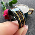 Men's 8mm Tungsten Dinosaur Bone & Meteorite Hammered Comfort-Fit Wedding Band
