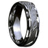 Avant-Garde Comfort-Fit Brushed Custom Cut Groove 8mm Tungsten Wedding Band
