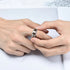 Men's 8mm Titanium Silver Zebra Wood Inlay Sawtooth Edge Engagement Wedding Band