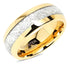 Men's 8mm Titanium Meteorite Inlay Comfort-Fit Polished Engagement Wedding Band